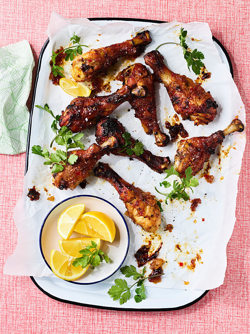 Mango chutney drumsticks with chilli