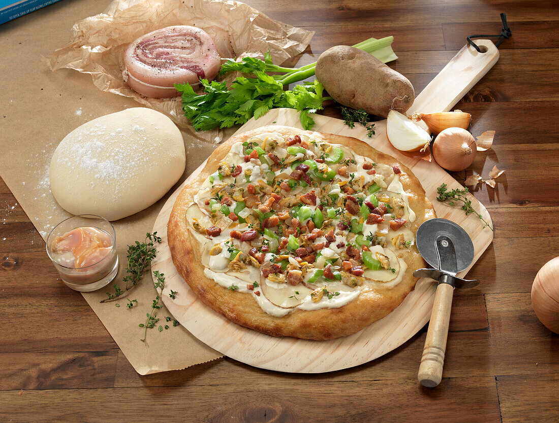 Clam Chowder Pizza (New England, USA)