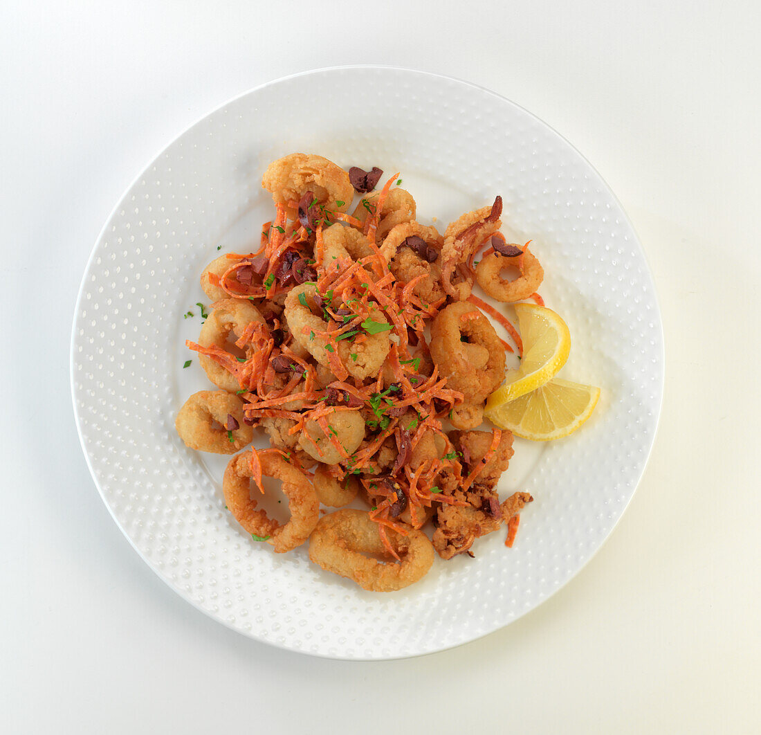 Calamari-Fritti mit Peperoni