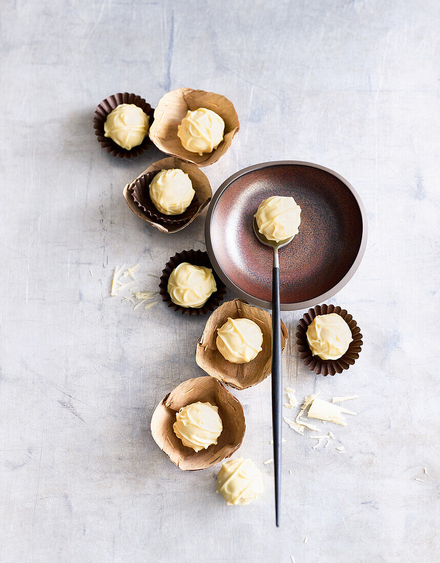 Egg liqueur truffles