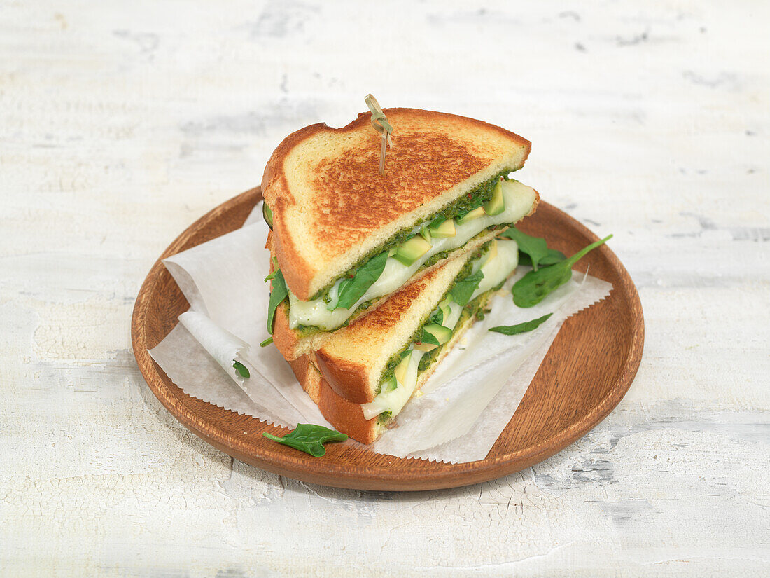 Grilled Cheese with Avocado and Spinach