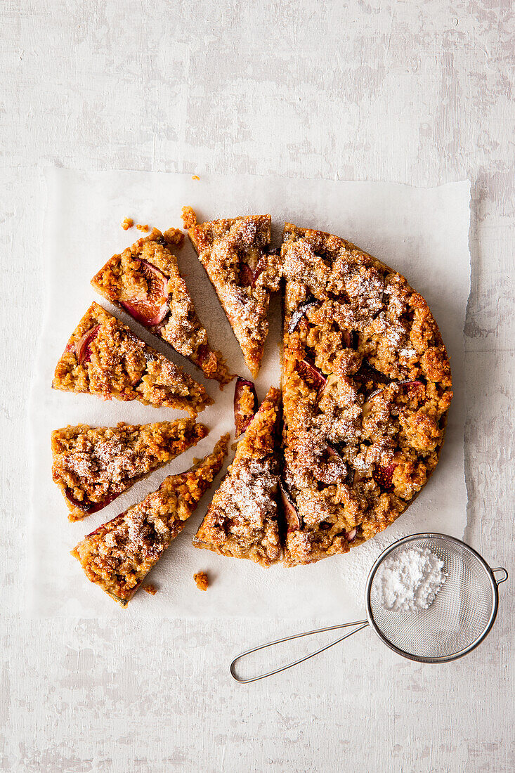 Fig crumble fridge cake