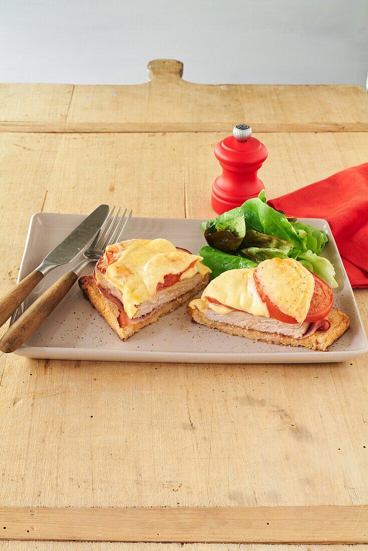 Schnitzel-Toast 'Cordon bleu'