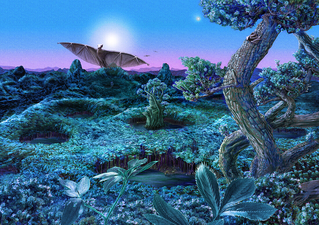 Alien lifeforms, conceptual illustration