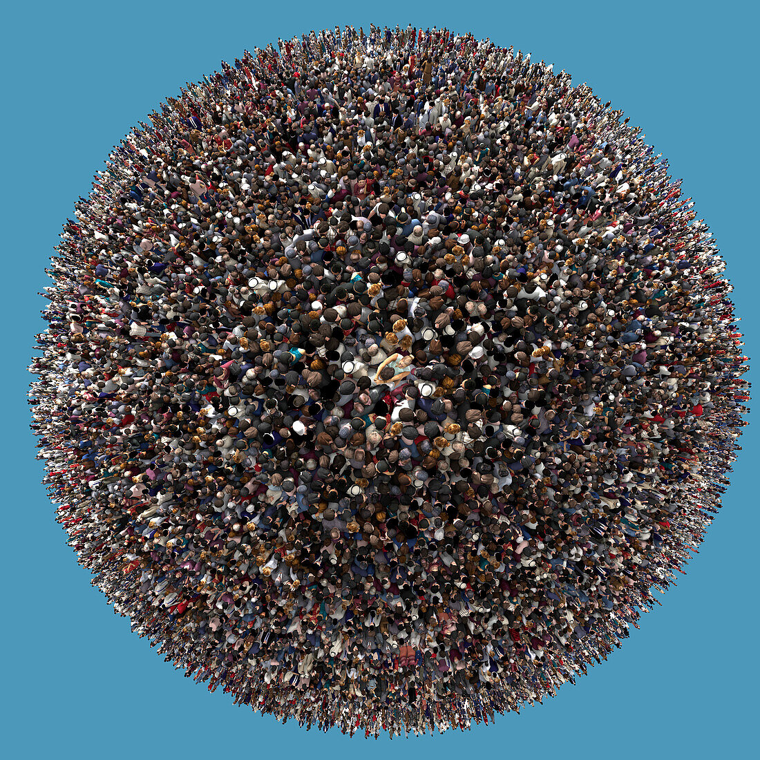 Overpopulation, conceptual illustration