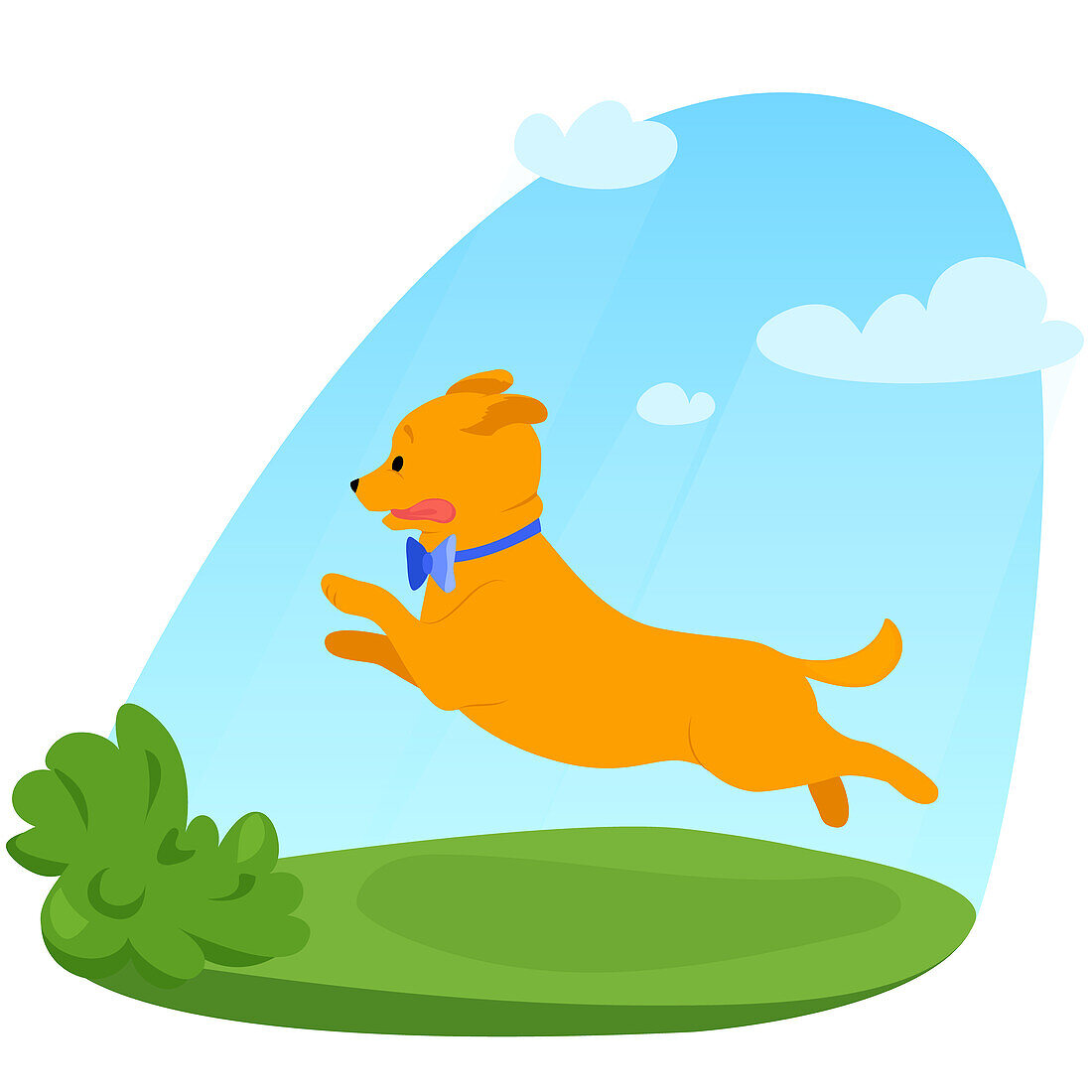 Dog training, conceptual illustration