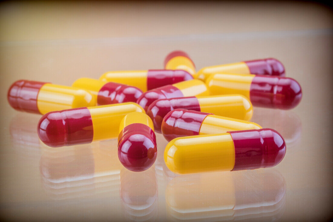 Red and yellow capsules