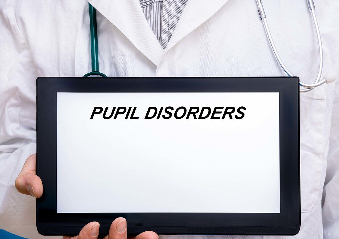 Pupil disorders, conceptual image