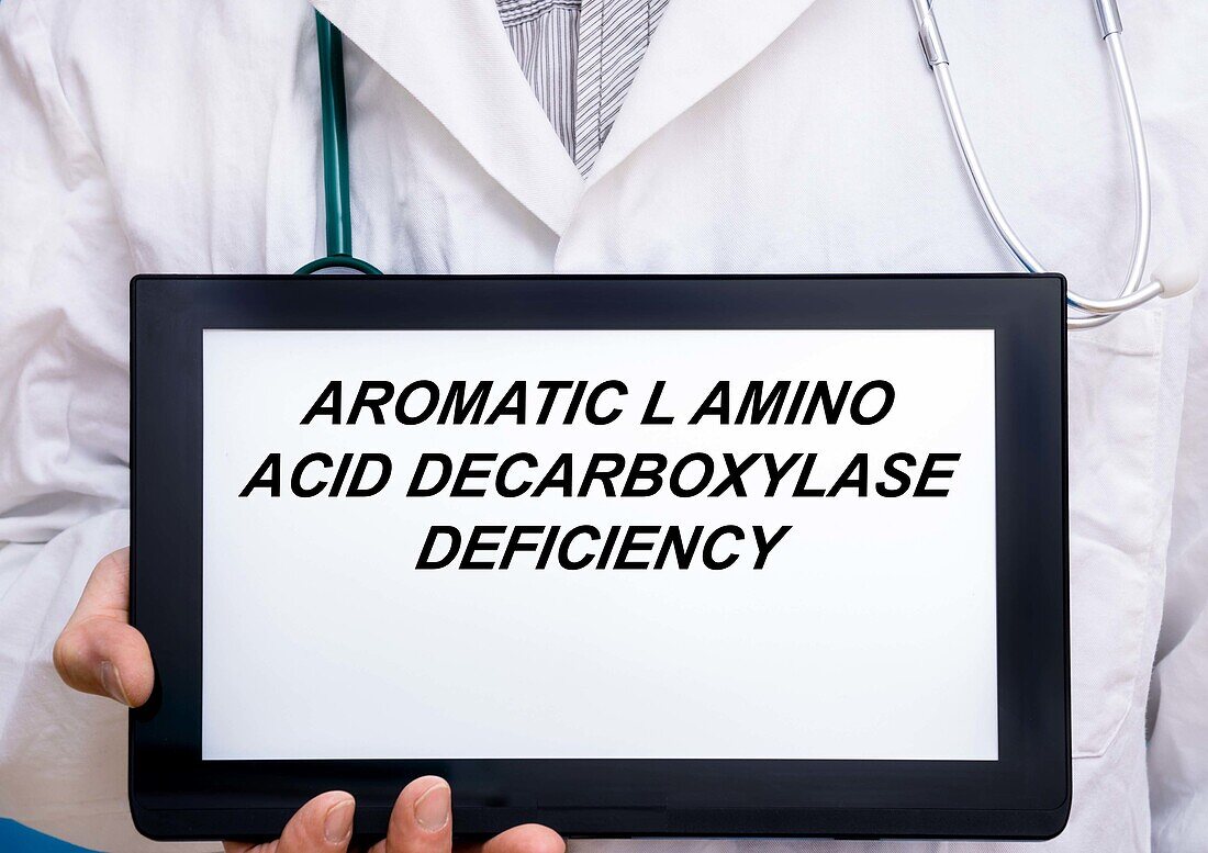 Aromatic L-amino acid decarboxylase deficiency, conceptual image