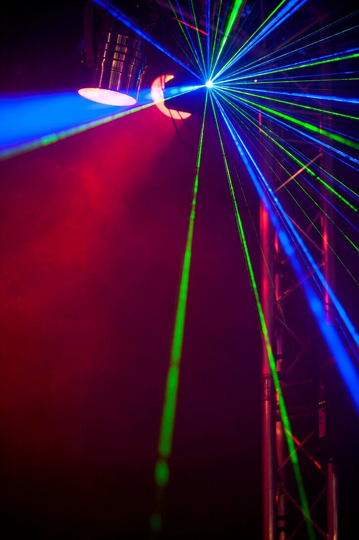 Laser lights and smoke, illustration