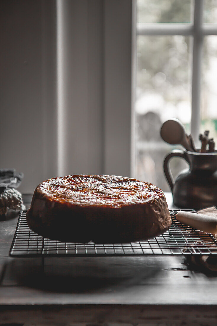 Gestürzter Blutorangenkuchen