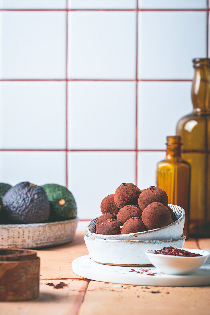 Avocado chili truffle