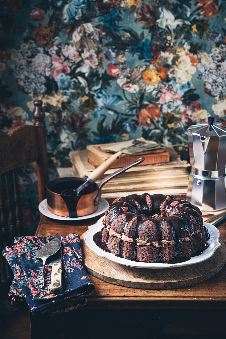 Schokoladen-Kaffee-Bundt-Cake