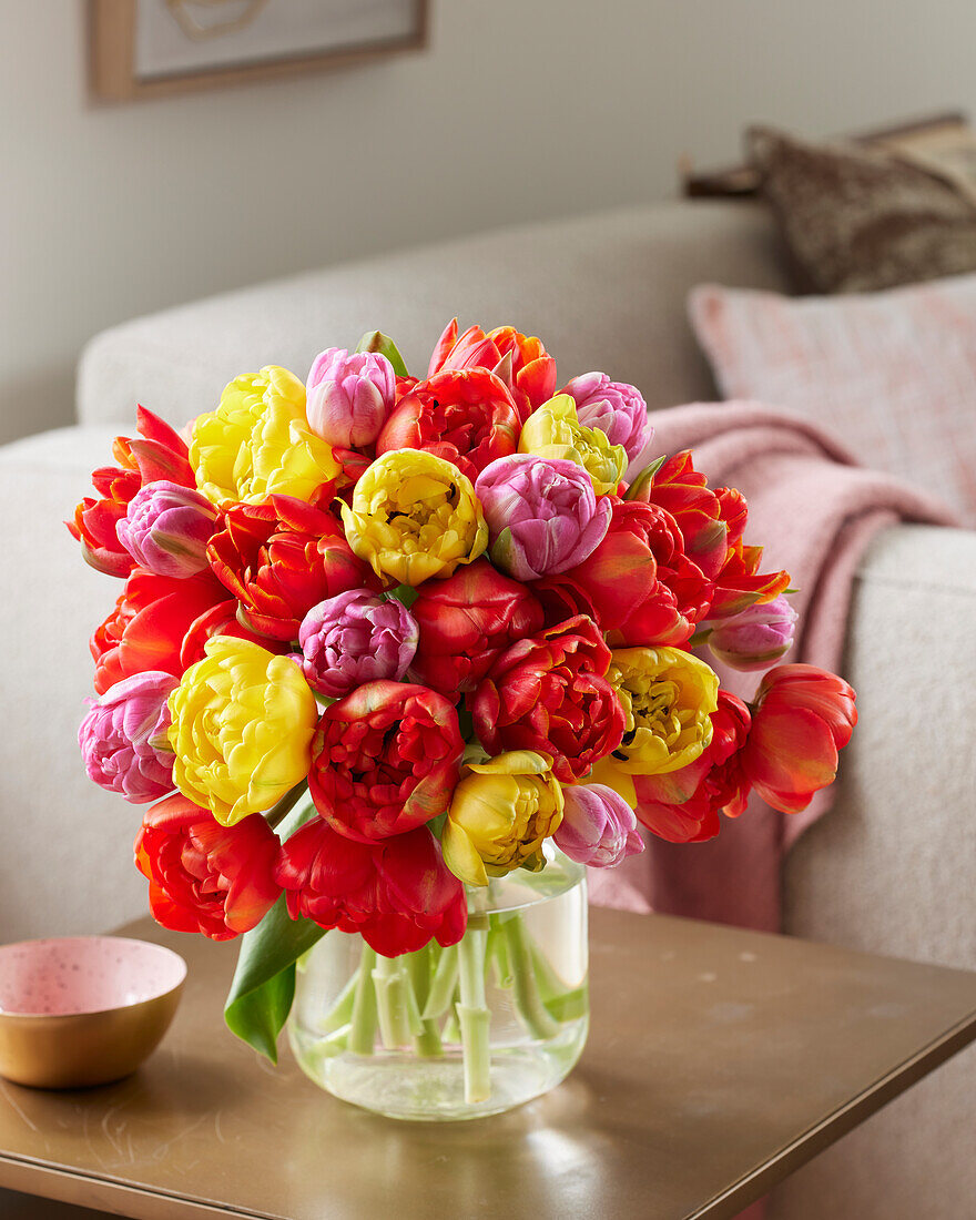 Mixed tulip bouquet