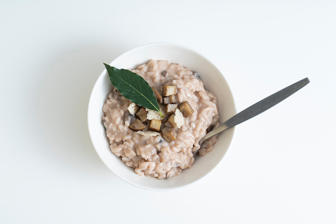 Risotto mit Pilzen und Rotwein