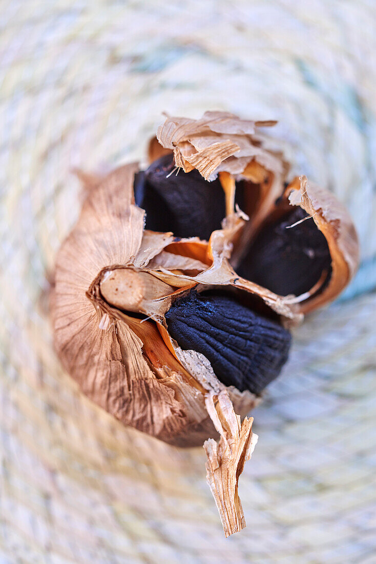 Black garlic marinated with brine
