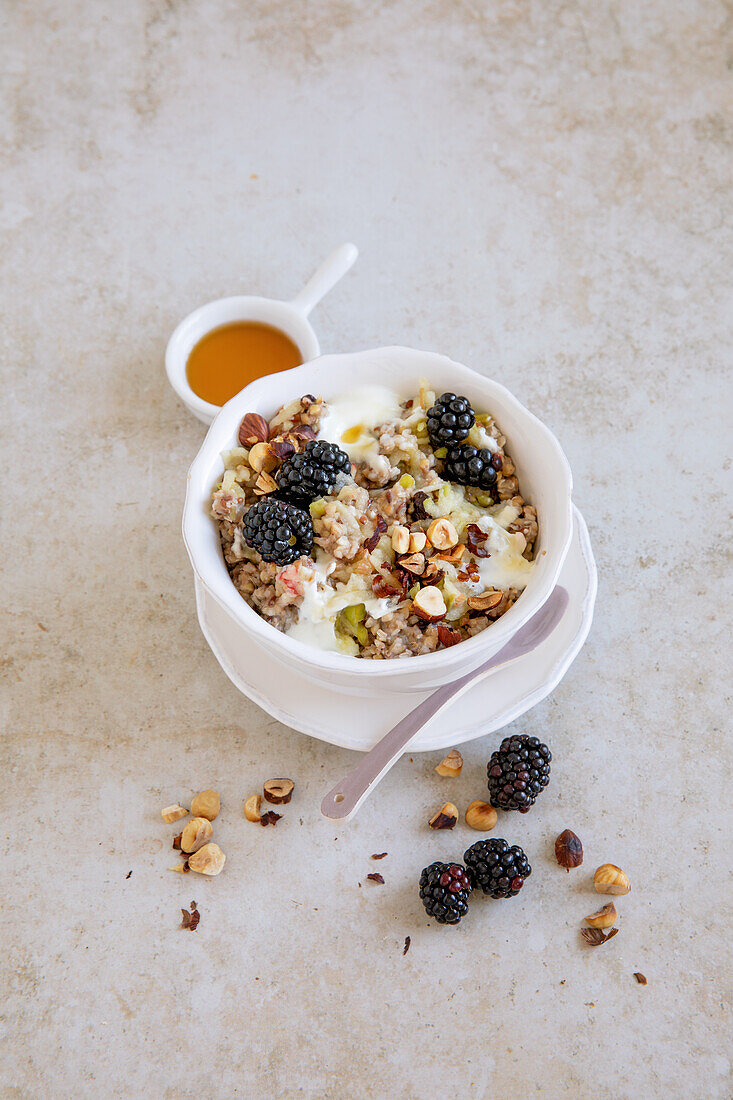 Apfel-Overnight-Buchweizenmüsli