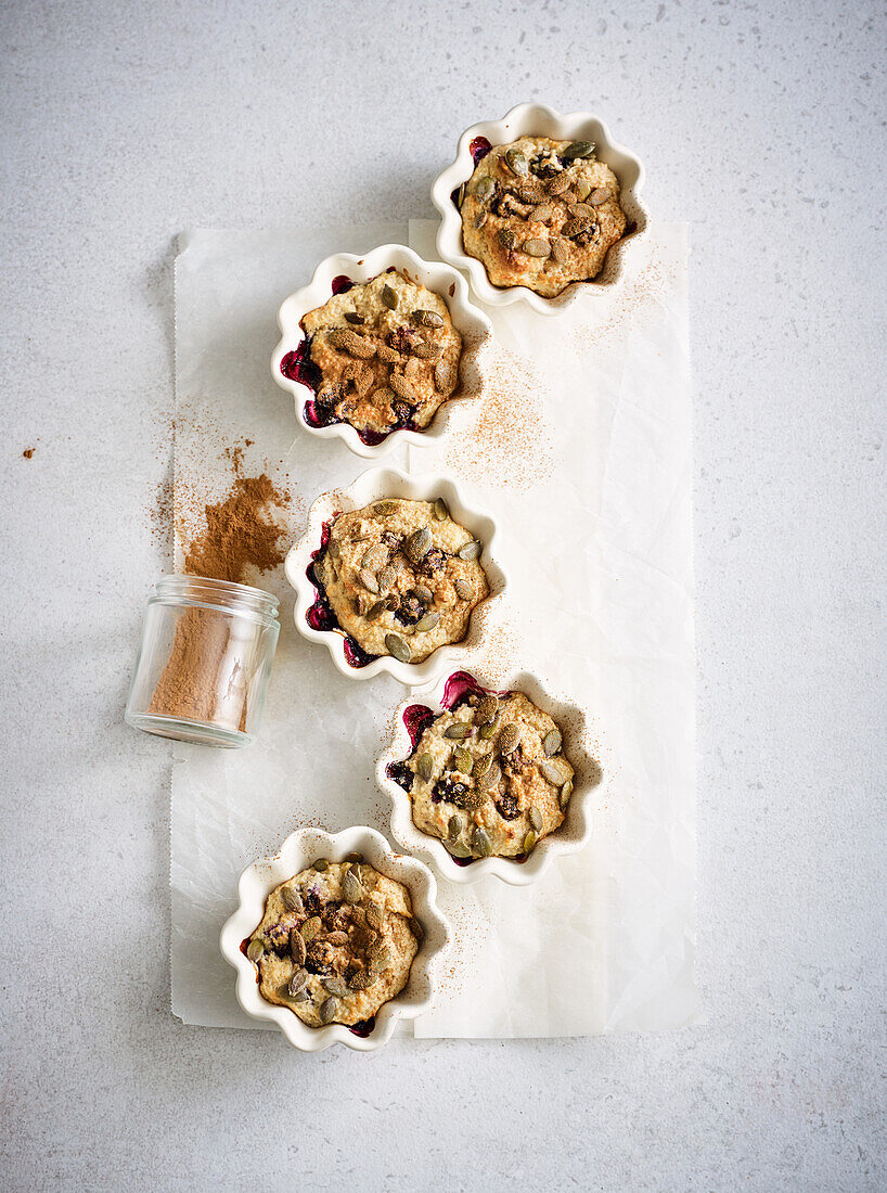 Muffins mit Kürbiskernen und Zimt