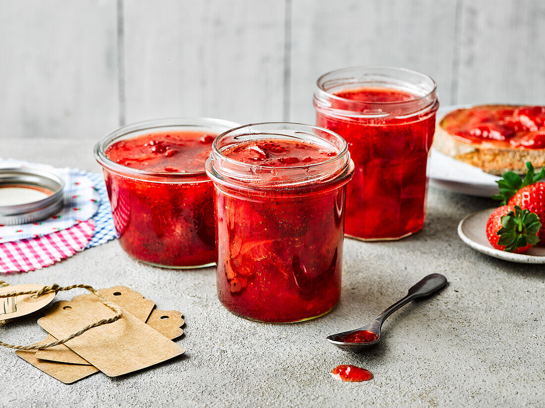 Homemade strawberry jam