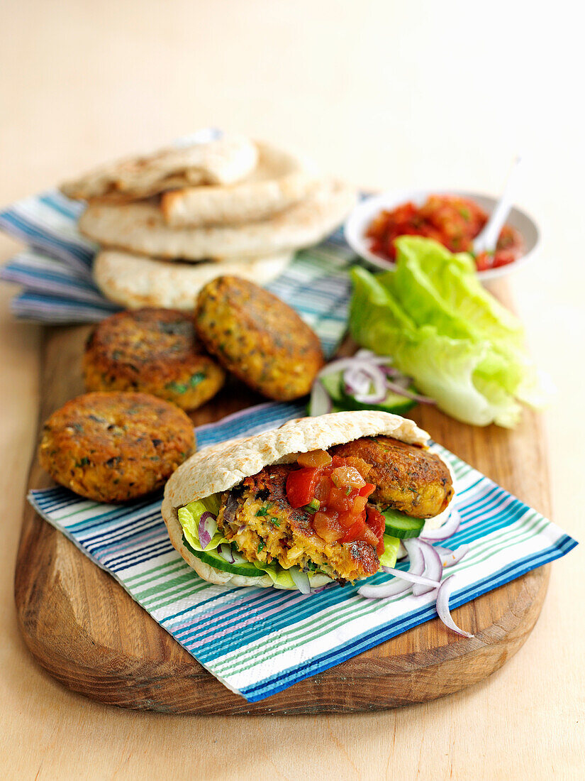 Falafel in a pita