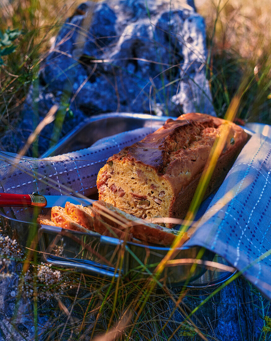 Bacon cake for a picnic