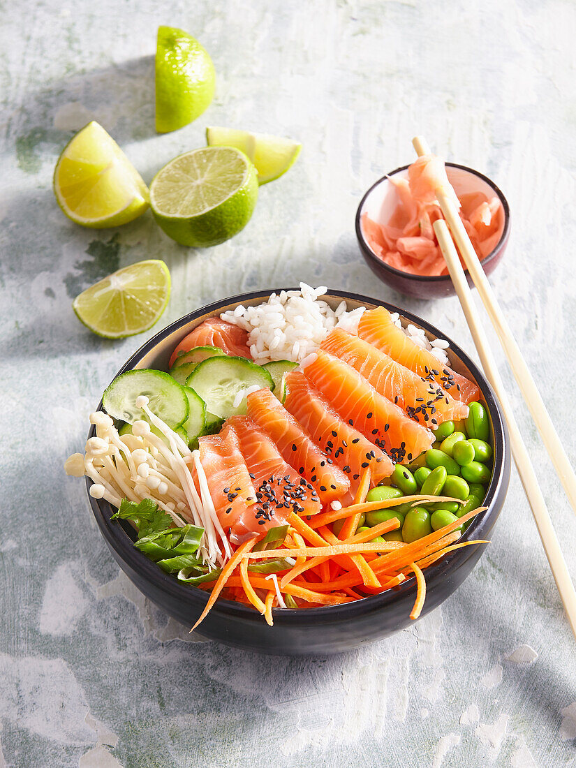 Salmon poke bowl