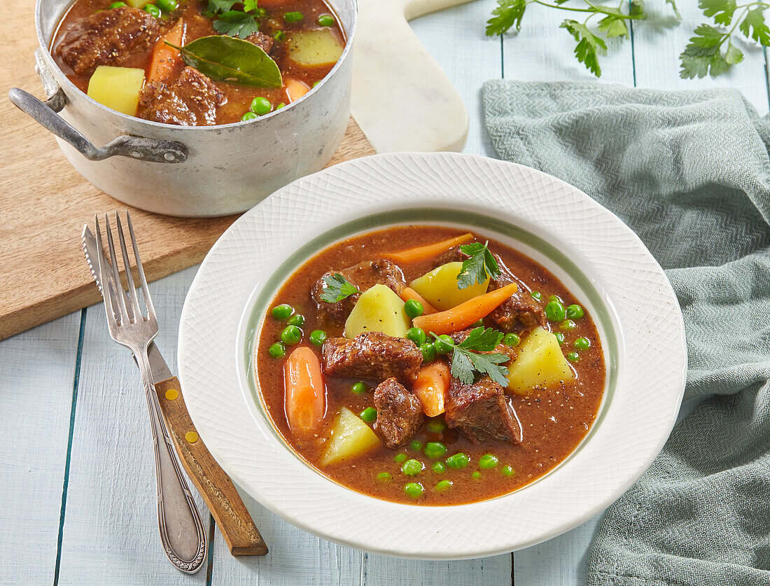 Delicious beef stew with vegetables