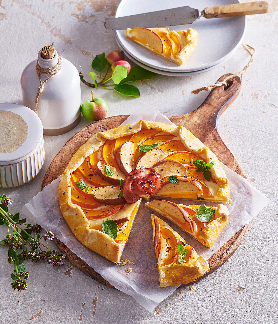 Apple and pumpkin galette