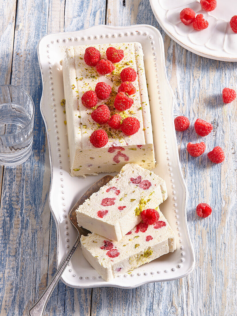 Italian raspberry semifreddo