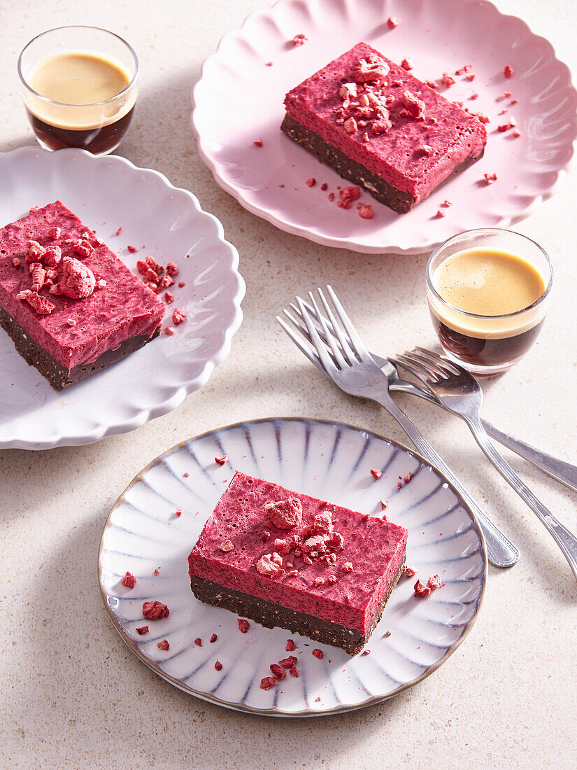 Beetroot and raspberry brownies