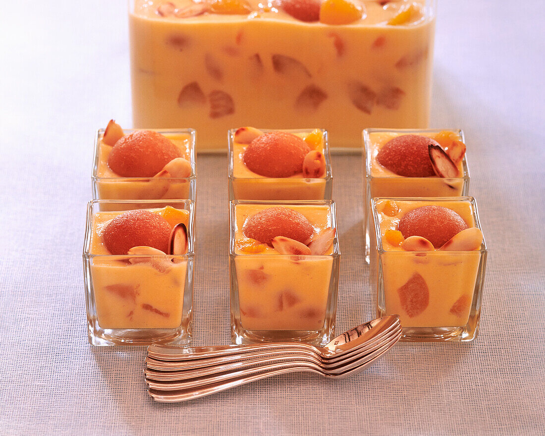 Apricot soup with almond milk