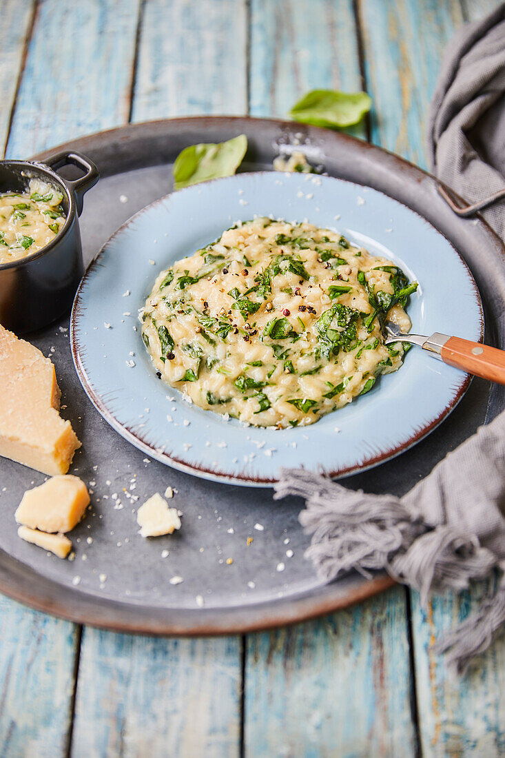 Creamy Parmesan risotto with basil