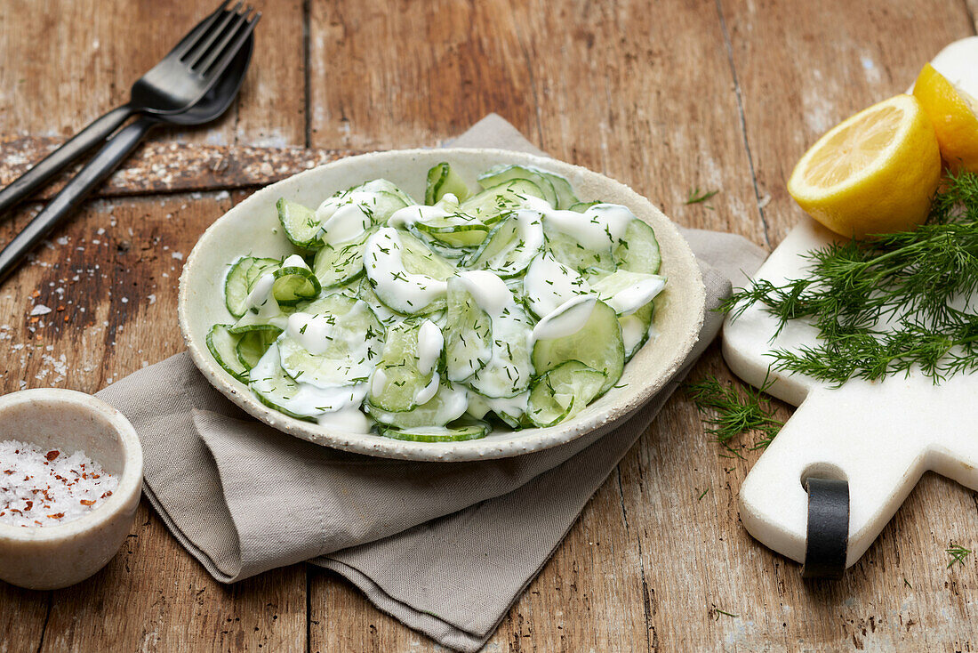 Cucumber salad with dill