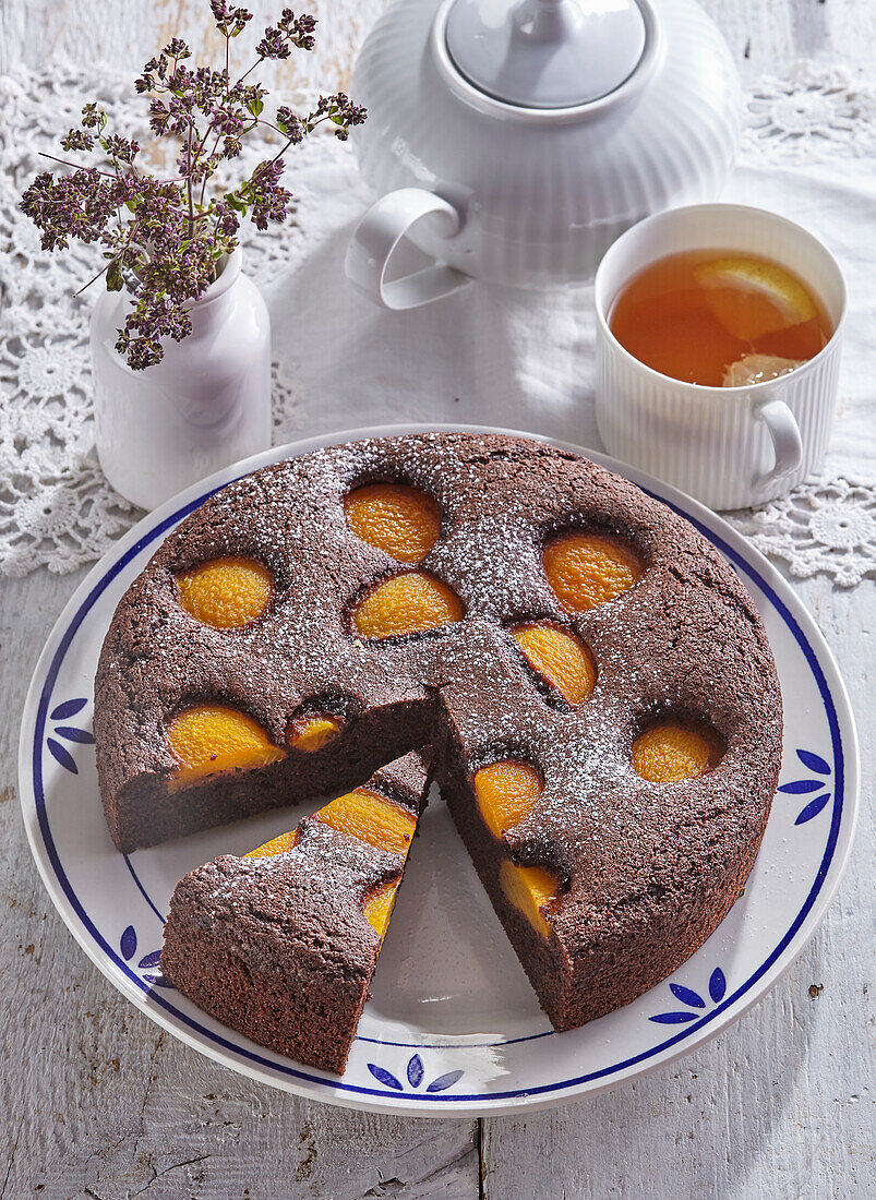 Apricot and kefir cake