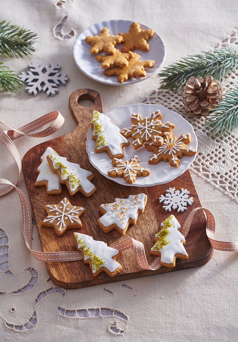 Dekorierte Lebkuchenplätzchen