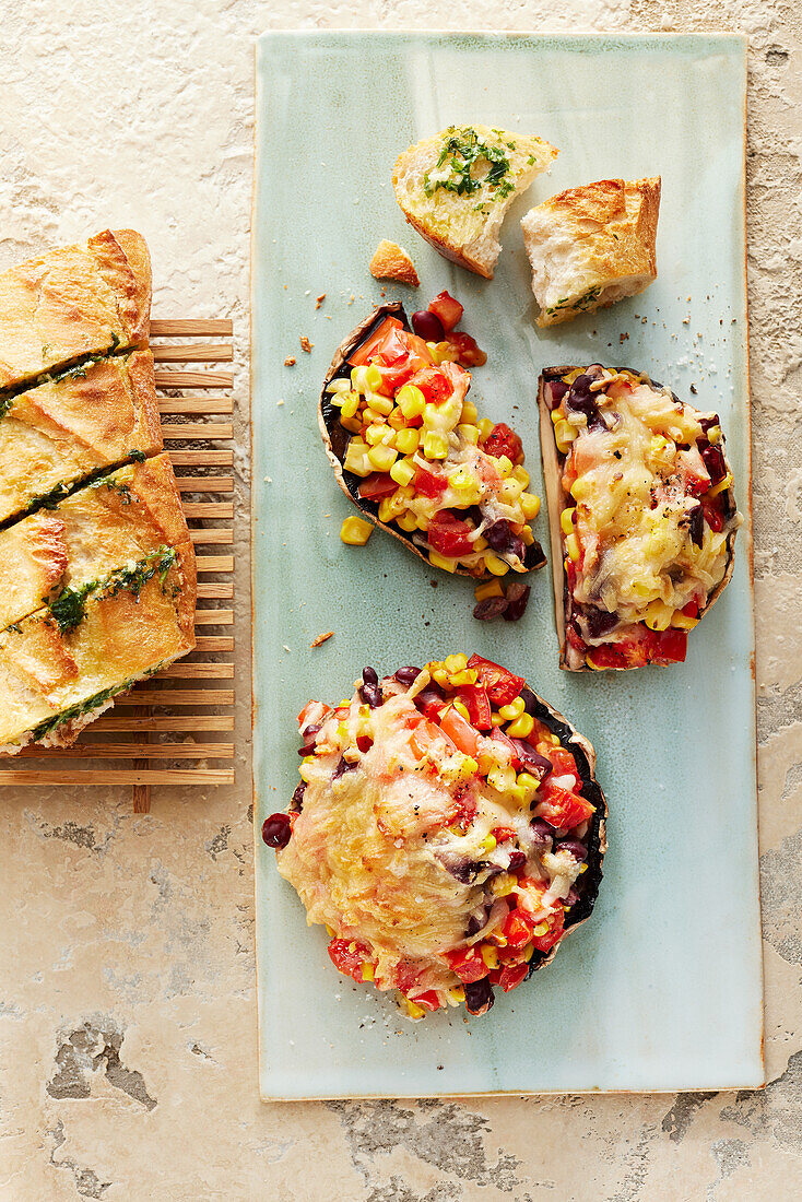 Stuffed Portobello mushrooms (vegan)