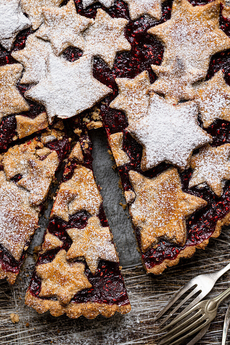 Christmas Linzer Tart