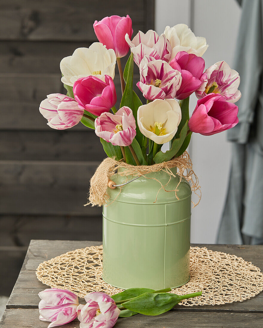 Tulip mix on vase