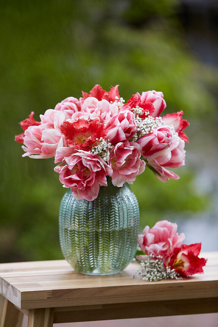 Tulip mix on vase