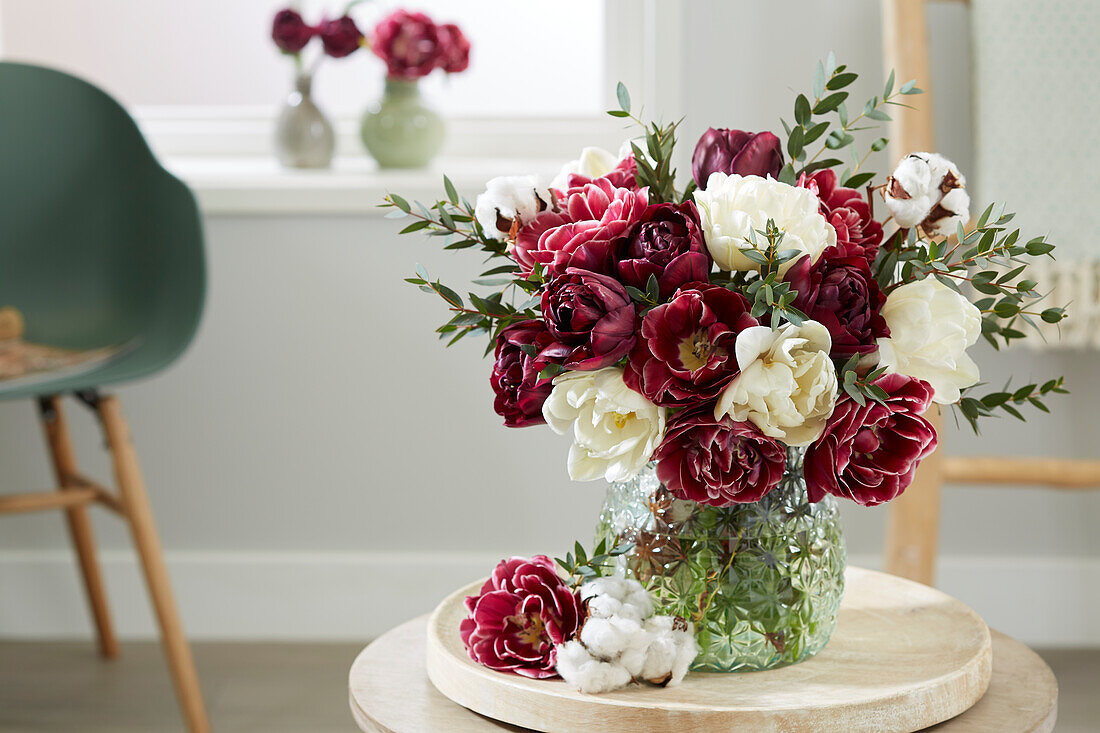 Tulip mix on vase