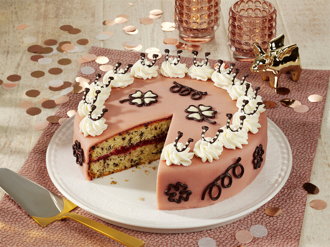 New Year's Eve ‘Lucky Cake’ with Marzipan
