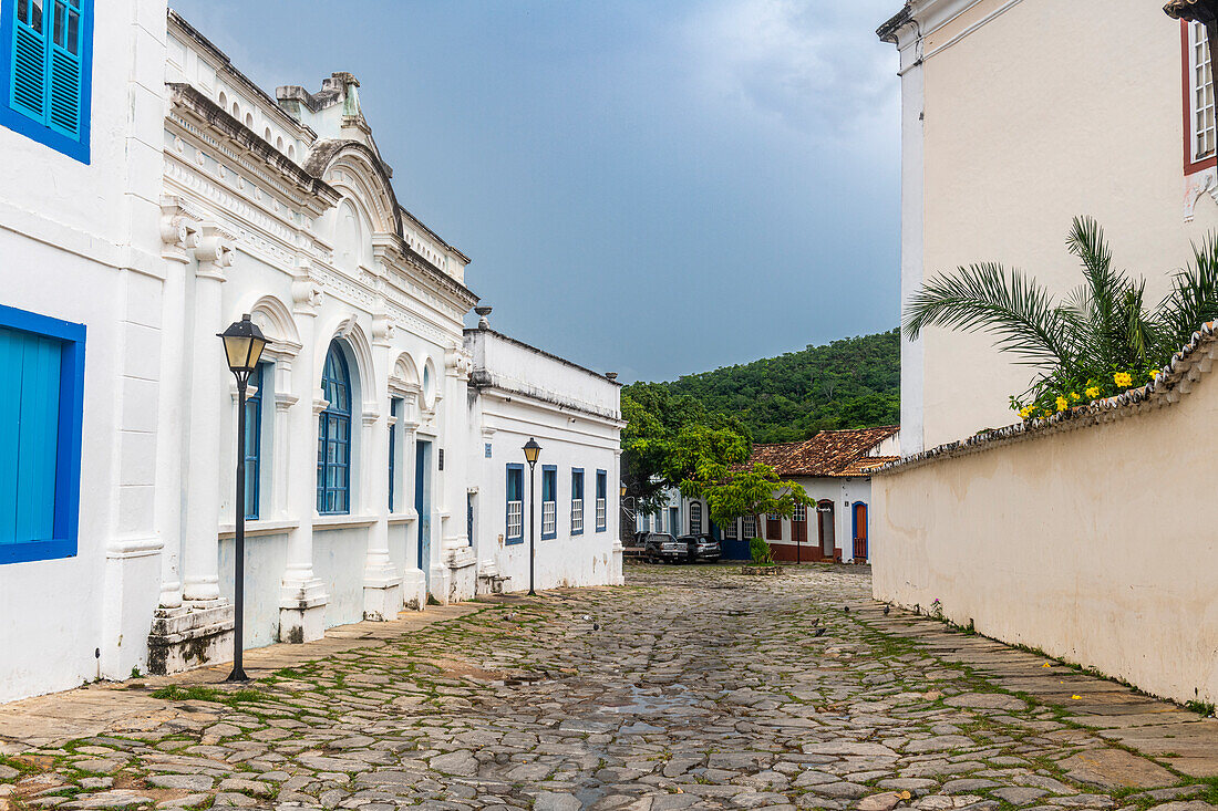 Colonial houses, Old Goias, UNESCO World Heritage Site, Goias, Brazil, South America