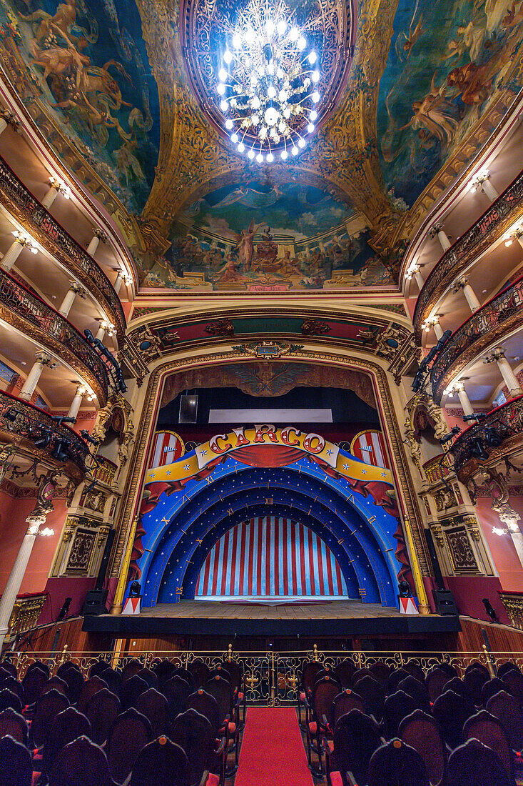 Schönes Interieur des Amazonas-Theaters, Manaus, Bundesstaat Amazonas, Brasilien, Südamerika