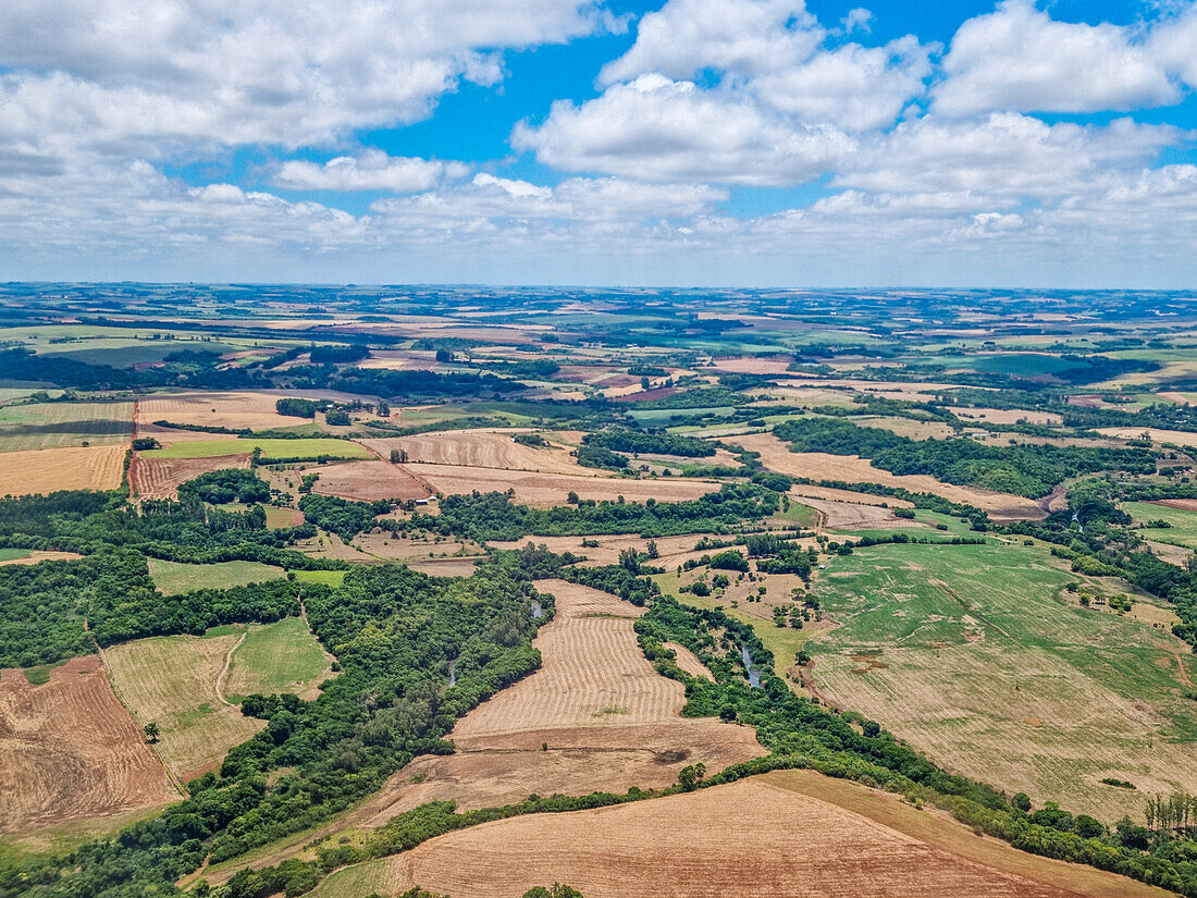 Luftaufnahme des Bundesstaates Rio Grande do Sul, Brasilien, Südamerika