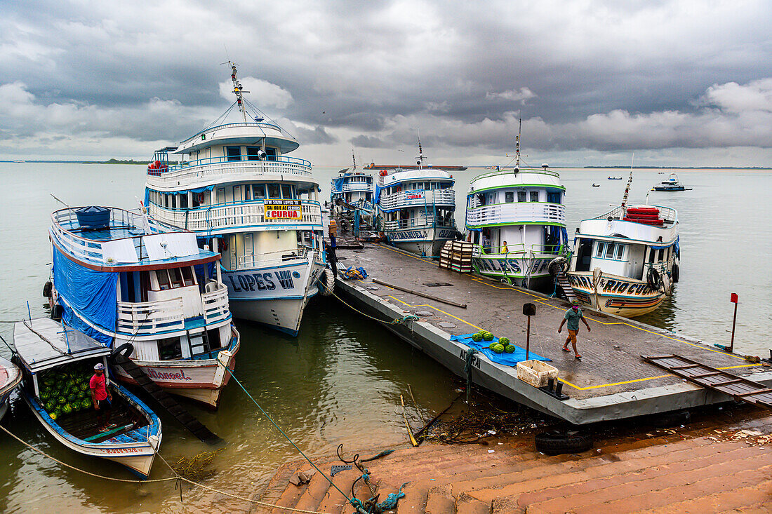 Amazon ferry habour, Santarem, Para, Brazil, South America