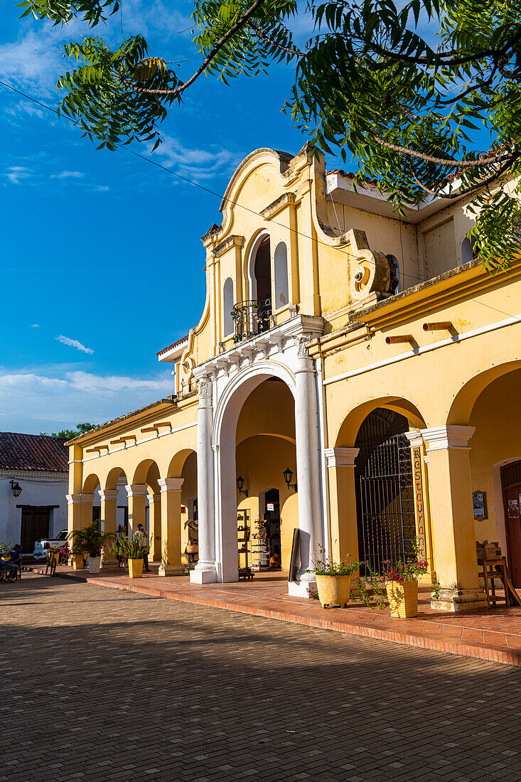 Colonial house on the Real de la Concepcion square, Mompox, UNESCO World Heritage Site, Colombia, South America