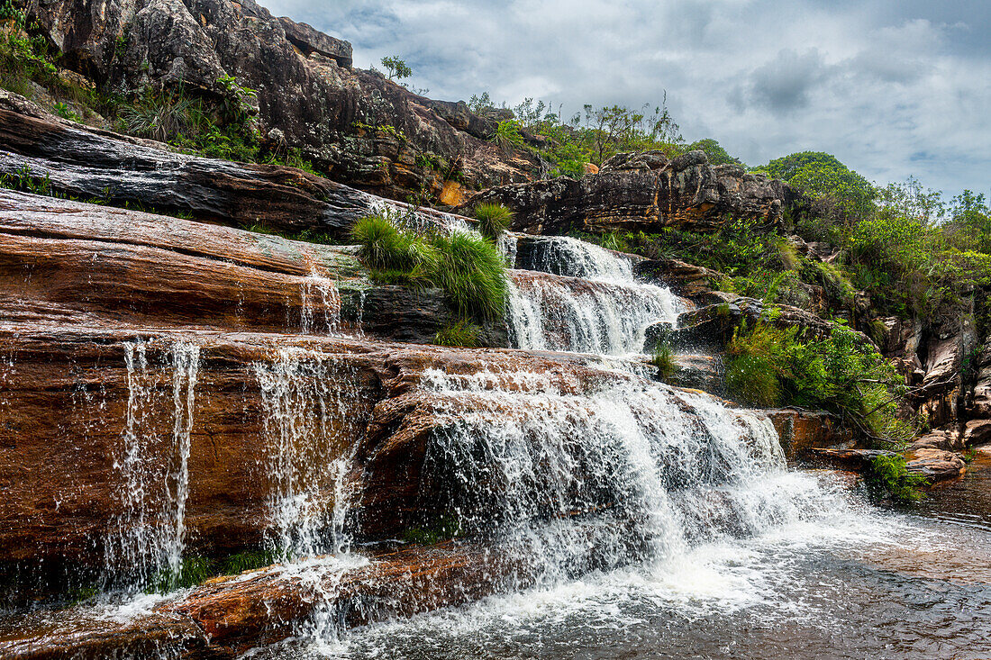Sentinela-Wasserfall bei Diamantina, Minas Gerais, Brasilien, Südamerika