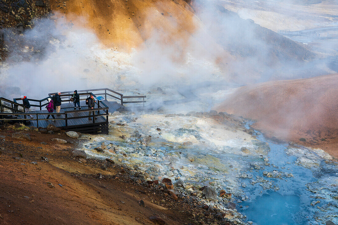 Seltun geothermisches Gebiet, Krysuvik, Reykjanes Halbinsel, Island, Polarregionen