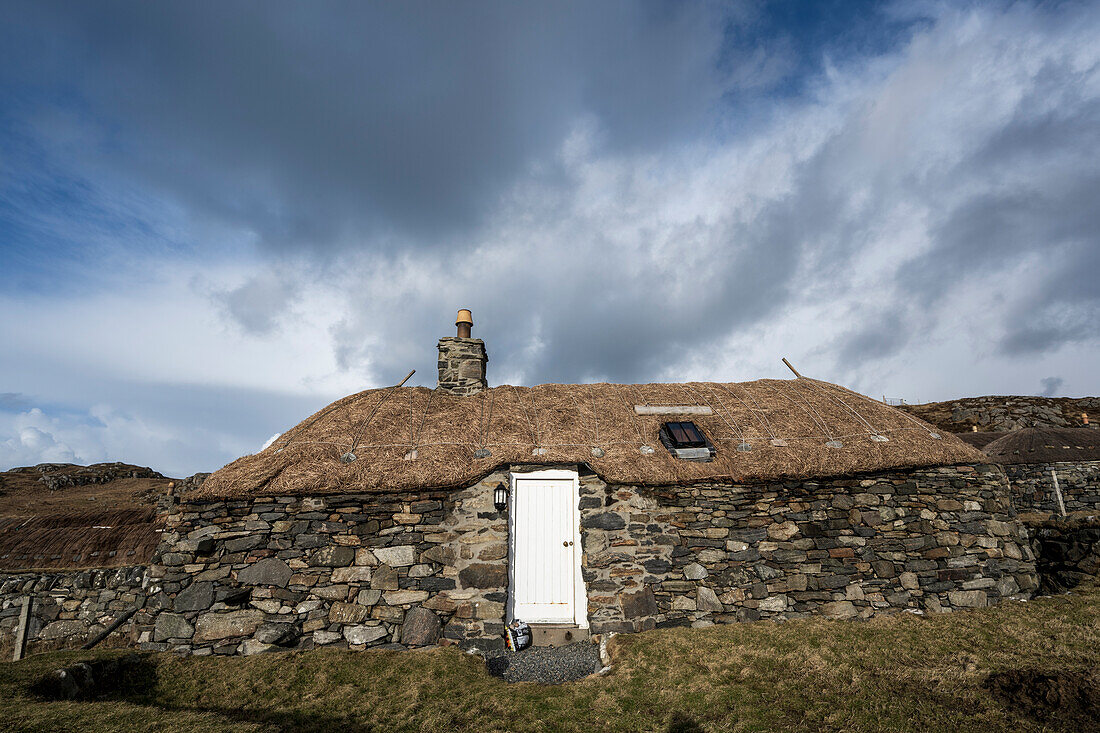 Gearrannan Blackhouse Village Museum on Harris and Lewis Island, Outer Hebrides, Scotland, United Kingdom, Europe