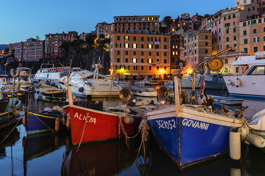 The old port, Camogli, Rivera di Levante, Genova District, Liguria, Italy, Europe